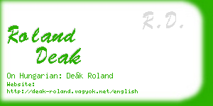 roland deak business card